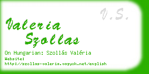 valeria szollas business card