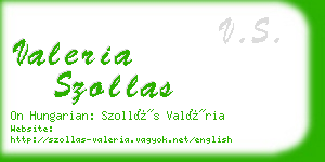 valeria szollas business card